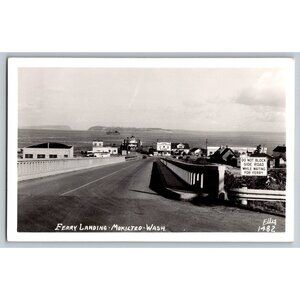 Vintage Postcard Ferry Landing Mukilteo Wash Ellis  RPPC #1581